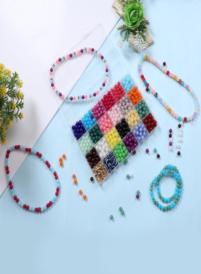 Ambitieux Beads Children Jewelry Making Craft Bracelet Kits set for Kids - DIY 2 pcs of 24 Compartment Box, 1200+ Colorful plastic Beads, Ear Hangings, Lobster Locks & Rings , 8 Pcs of Charms With Accessories - Birthday Gift for Girls 4 5 6 7 Years - Image 5